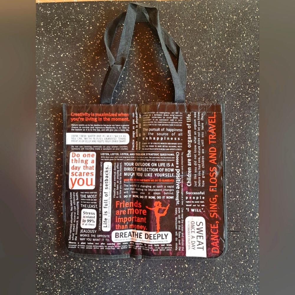 Lululemon Reusable Grocery Shopping Tote Gym Bag Rare… Gem